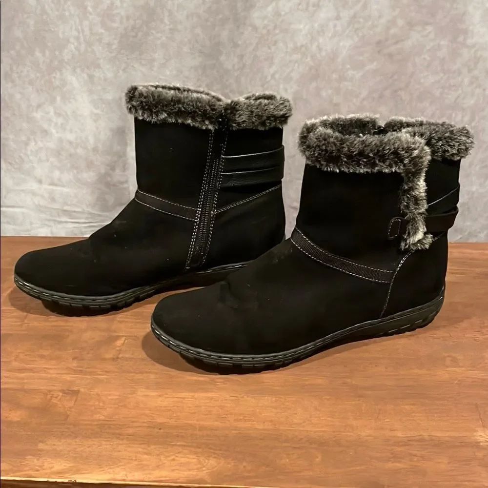 Natural Soul by Naturalizer Black Rotunda Vegan Leather Ankle Boot size 7.5 - Picture 2 of 10